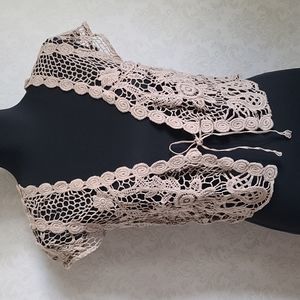 Maurices Crochet Top with Short Sleeves